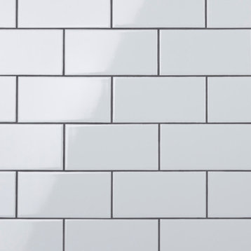 Crown Heights Glossy White Ceramic Wall Tile