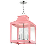 Mitzi by Hudson Valley Lighting - Leigh 4-Light Large Pendant, Polished Nickel & Pink Finish, Clear Glass Panel - We get it. Everyone deserves to enjoy the benefits of good design in their home, and now everyone can. Meet Mitzi. Inspired by the founder of Hudson Valley Lighting's grandmother, a painter and master antique-finder, Mitzi mixes classic with contemporary, sacrificing no quality along the way. Designed with thoughtful simplicity, each fixture embodies form and function in perfect harmony. Less clutter and more creativity, Mitzi is attainable high design.