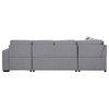 Acme Nardo Storage Sleeper Sectional Sofa Gray Fabric