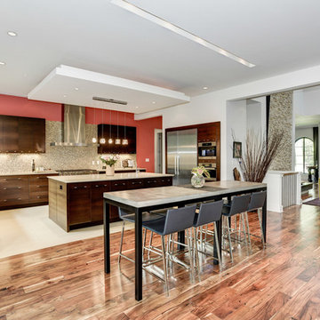 Red Kitchen: Featuring the Proline PLFW 750 Stainless Steel Range Hood