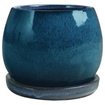 Trendspot  8 in. Aque Blue Artisan Pot