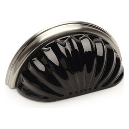 Cosmas - Real Glass Cabinet Cup Pulls - 6381SN-BL Satin Nickel Cabinet Cup Pull, Set of 5 - Cabinet And Drawer Handle Pulls