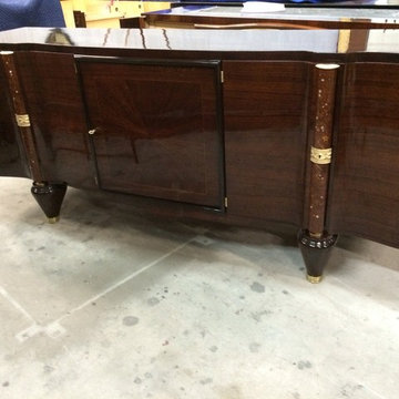French Art Deco sideboard/ buffet Jules Leleu  after refinish .