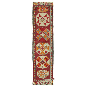 Rug N Carpet - Hand-knotted Anatolian 2' 11'' x 11' 8'' Rustic Runner Rug