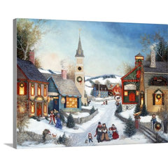 Lighted Fiber Optic and LED Canvas 16x20 - A Christmas Journey The Holiday Aisle