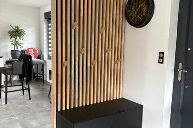 Cette image montre un hall d'entrée design de taille moyenne.