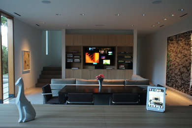 Living room - contemporary living room idea in Dallas
