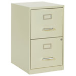 OSP Home Furnishings - 2 Drawer Locking Metal File Cabinet, Tan - Keep files organized and your office working at peak performance with our locking metal file cabinet. Available in several colors to match any workspace. Deep full sided drawers glide smoothly keeping files at your fingertips and locking lower drawer offers storage for important documents or valuables. Ships fully assembled.