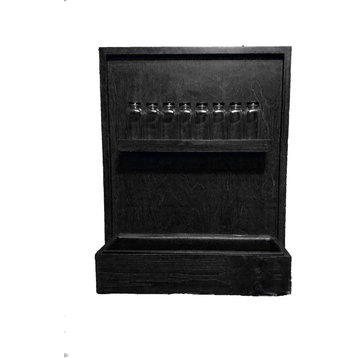 Wall Mounted Spice Rack Planter, Black