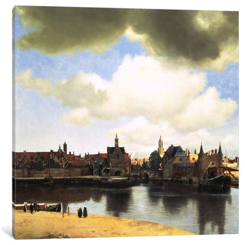 "View of Delft, C.1660-61" by Johannes Vermeer, 12x12x1.5"