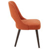 INK+IVY Nola Dining Chairs Set of 2, Orange/Dark Brown