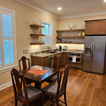 Contemporary Kitchen Remodel with Sleek Buffet Cabinets