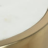 Emma Accent Table White Marble and Brass