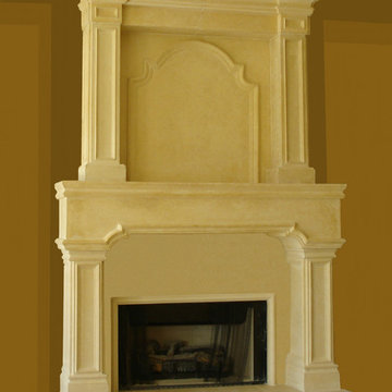Lisa Cast Stone Fireplace Mantel