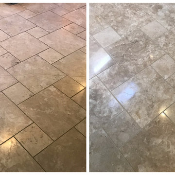 Travertine Cleaning, Polishing & Grout Color Seal Tempe, AZ