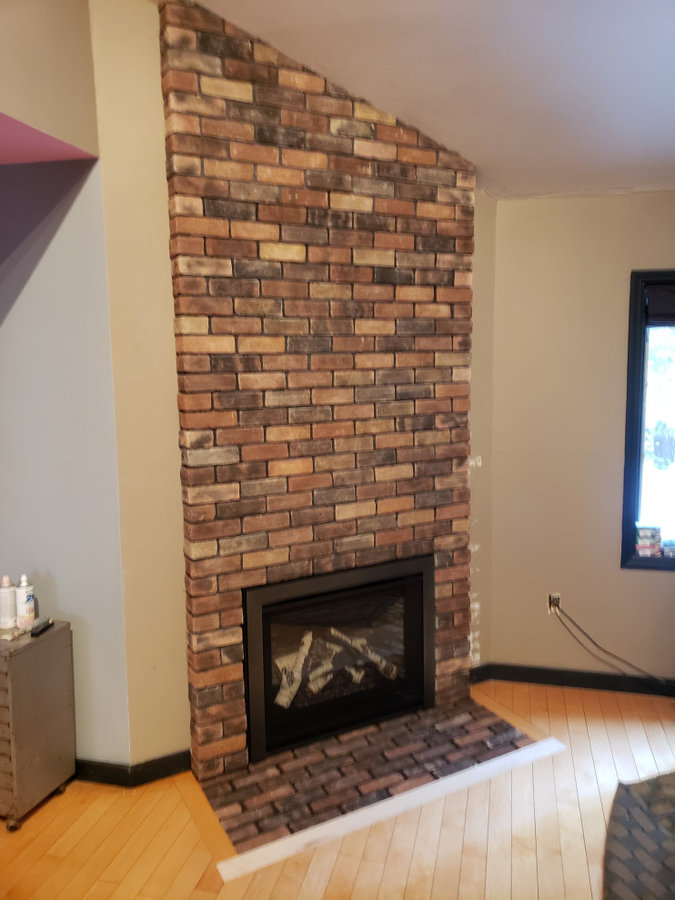 Brick Veneer Fireplace