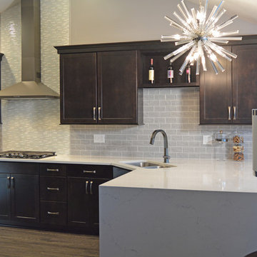 Waterfall Kitchen Design in Mason, MI