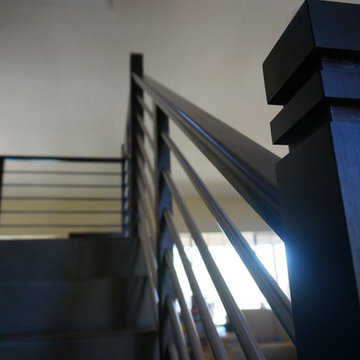 Horizontal Stainless Steel and Maple