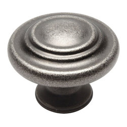 Cosmas - Cosmas 9971WN Weathered Nickel Cabinet 3-Ring Round Knob, Set of 25 - Cabinet And Drawer Knobs