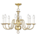 Livex Lighting - Williamsburgh Chandelier, Polished Brass - Simple, yet refined, the traditional, colonial chandelier is a perennial favorite. Part of the Williamsburgh series, this handsome chandelier is a timeless beauty.