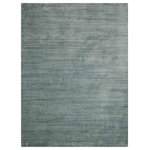 Amer Rugs - Raffia Area Rug, Blue, 5' x 8', Solid - The Raffia Collection is a beautiful selection of hand loomed airbrushed designs with splashes of today's most popular colors. Made with pride in India of only the finest New Zealand Wool and premium Art Silk (Viscose).