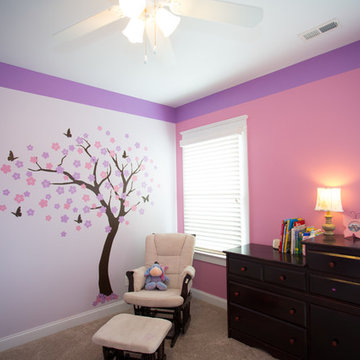 Nursery/ Little Girl's Room - Pink/Purple w/ Tree Decal