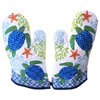 1 Pair Oven Gloves Non-Slip Kitchen Oven Mitts Heat Resistant Cooking Gloves,R