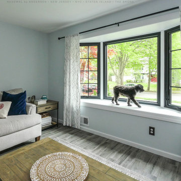 Bay Window in Chic Living Room - Renewal by Andersen New Jersey / NYC