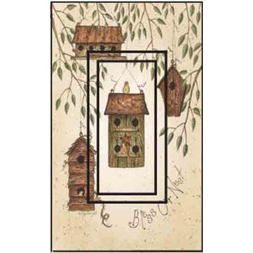Birdhouse Blessings Single Rocker Peel and Stick Switch Plate Cover: 2 Units