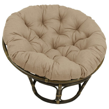 48" Solid Outdoor Polyester Papasan Cushion, Fits 46" Papasan Frame, Sandstone