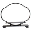 Chinese Dark Rosewood Flower Shape Table Top Display Stand Easel Hws880