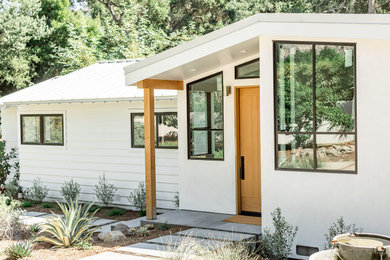Example of a minimalist exterior home design in Santa Barbara