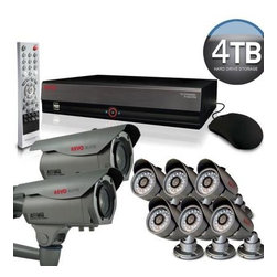 Revo - Revo Elite 16 CH 4TB Hard Drive Surveillance System with (6) High Resolution Cam - Indoor Pots And Planters