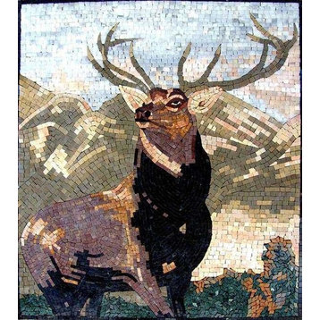 Mosaic Art, Reindeer, 36"x41"