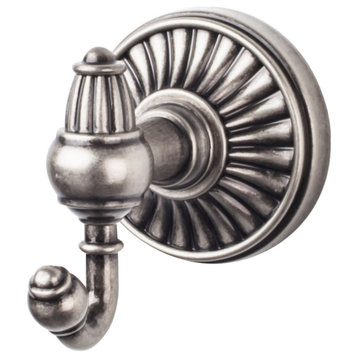 Top Knobs TUSC2 Tuscany Bath Double Robe Hook - Antique Pewter