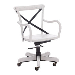 Union Square Antique White Office Chair - Office Chairs