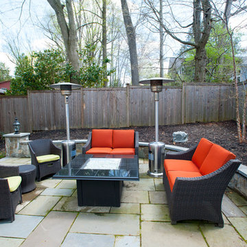 Design Builders craftsman screened porch & flagstone patio in Bethesda MD