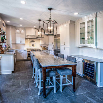 Custom White and Wood Contemporary Kitchen