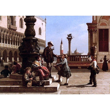 Antonio Paoletti Young Musicians in Piazza San Marco Venice Wall Decal
