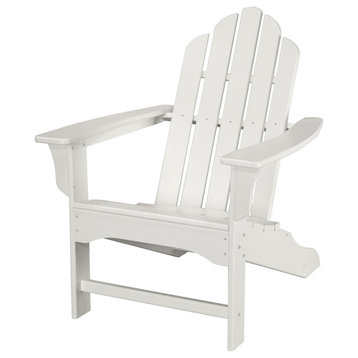 All-Weather Contoured Adirondack Chair, White