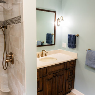 Bathroom with Champagne Bronze Finishes