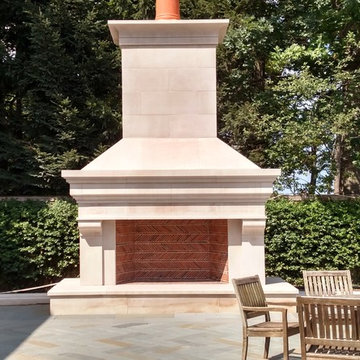 Custom Limestone Fireplaces