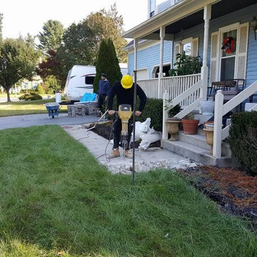 concrete pathway installation
