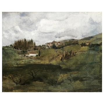 "Tuscan Landscape" Digital Paper Print by John Henry Twachtman, 18"x15"
