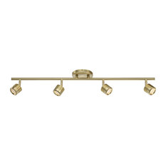 WAC Lighting Vector LED 4 Light Fixed Rail, Brushed Brass