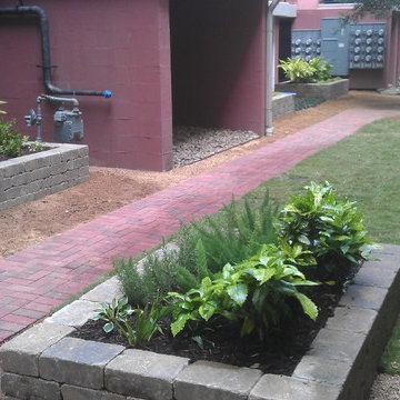 Raised Planter Beds / Paver Sidewalks