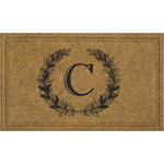 Mohawk Home - Mohawk Home Laurel Monogram C Natural 2' X 3' Door Mat - Fashion and function meet in this stunning monogram doormat - ideal for porches, patios, mud rooms, garages, and more. Built tough with the dependable durability that you have come to trust from Mohawk, this mat is up for the challenge! Crafted in the U.S.A., these doormats feature an all-weather thick, coarse synthetic face, like natural coir, that is specially designed to trap dirt and absorb water. Finished with a sturdy, recycled rubber backing, this sustainable style is also ecofriendly and a perfect choice for the conscious consumer.