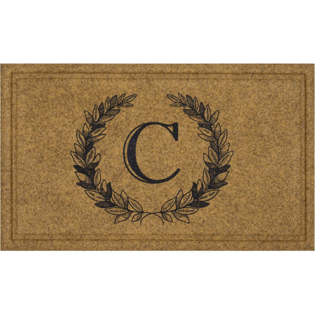 Mohawk Home Laurel Monogram C Natural 2' X 3' Door Mat