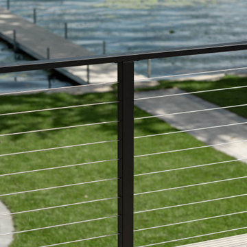 Deck Cable Railing on a Small Lake