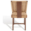 Safavieh Couture Susanne Woven Dining Chair, Walnut/Natural
